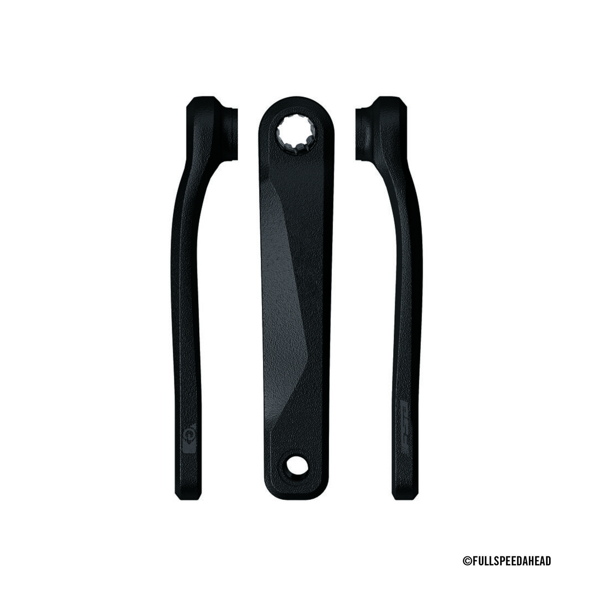 E-BIKE CRANKS - FSA E-Bike Bosch Gen4 Armset - 160mm ISIS - Painted matt Black w/side FSA logo w/o Bolt