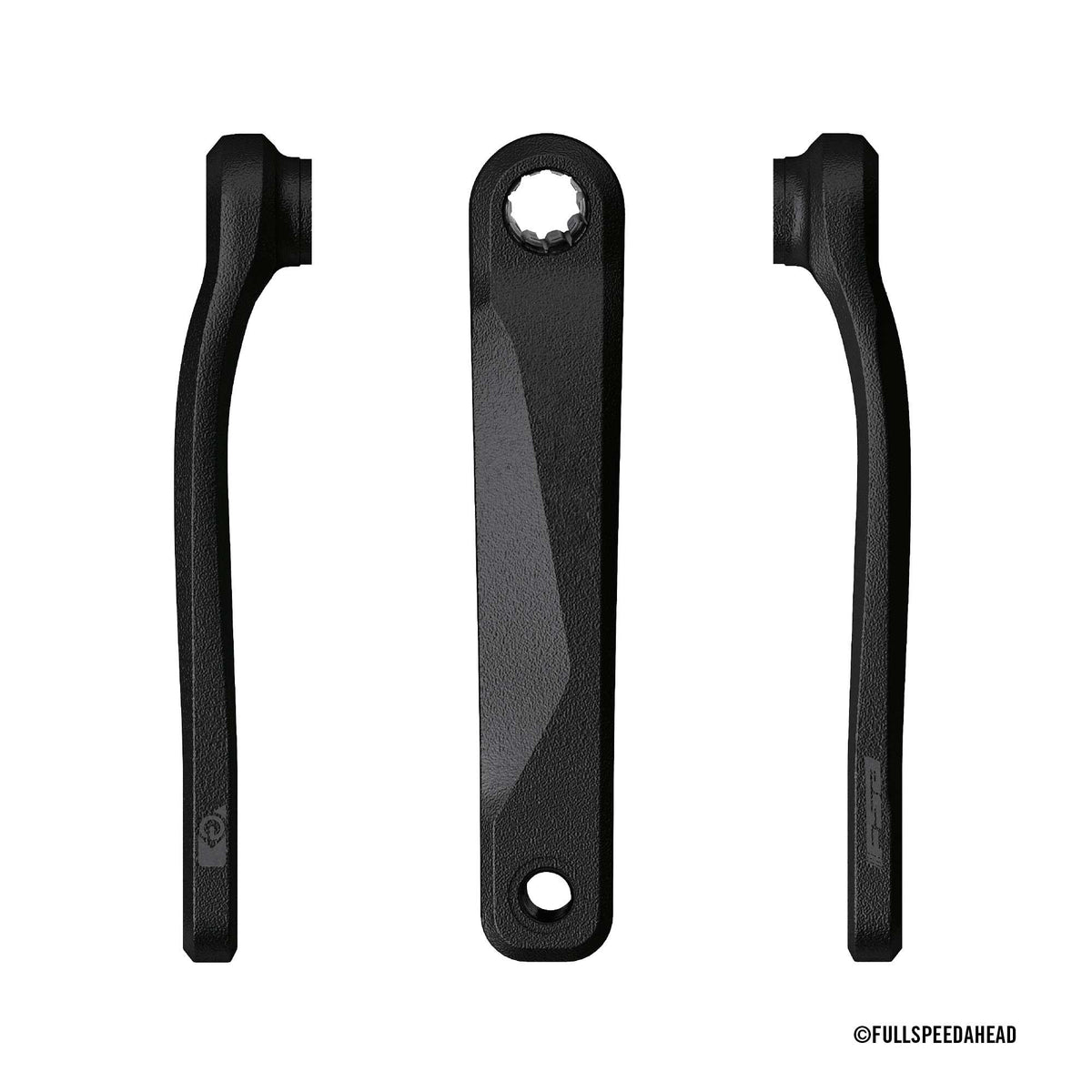 E-BIKE CRANKS - FSA E-Bike Bosch Gen4 Armset - 170mm ISIS - Painted matt Black w/side FSA logo w/o Bolt