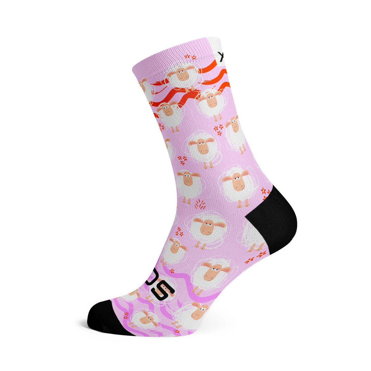 Pink Sheep - Size S (US 1Y-5) - SOX Footwear Performance Socks - 1 Pair