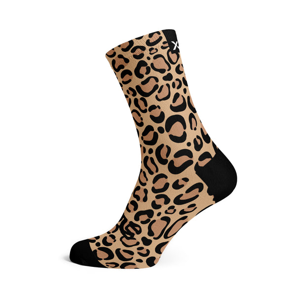 Golden Leopard - Size M (US 5-9) - SOX Footwear Performance Socks - 1 Pair