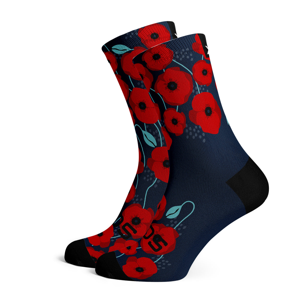 Poppy - Size L (US 9-13) - SOX Footwear Performance Socks - 1 Pair