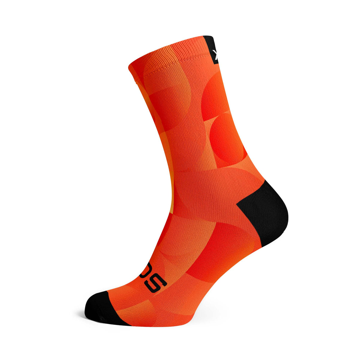 Solid Orange - Size M (US 5-9) - SOX Footwear Performance Socks - 1 Pair