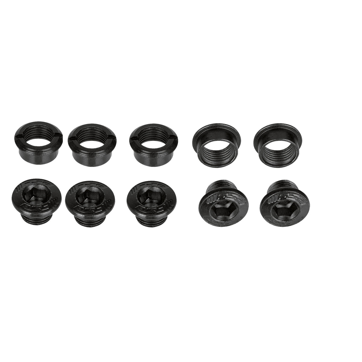 Gossamer Pro 1X | Male & Female Bolts x 5 | Black Alloy - FSA Chainring Bolt Kit