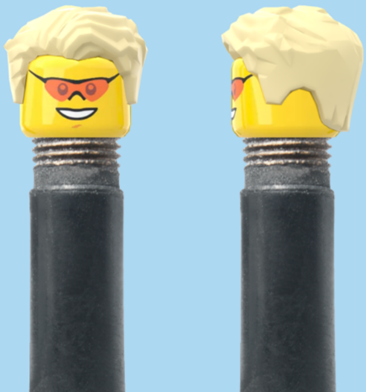 Coloured Sunglasses with a Smile | Styled Blonde Hairdo | AV | Brick Caps | Sold as Pair