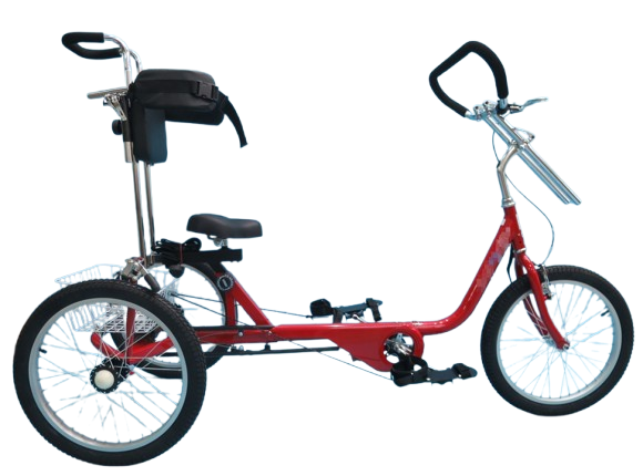 Rehatri Recumbent Trike, Pedal version, 20"Front and 20" rear wheel size, RED