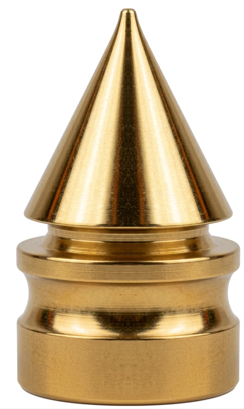 A/V Cap - Pointed Cone, Gold, Sold Individually