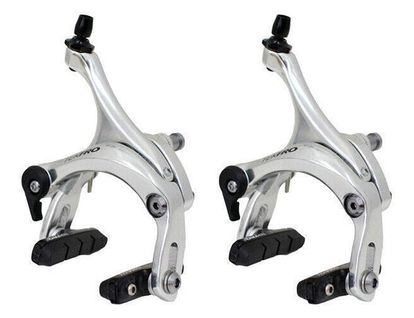 39-51mm Reach Dual Pivot Caliper Set, Road - Front & Rear, Recessed, QR, Alloy, Silver, Tektro
