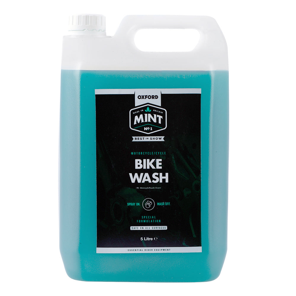 BIKE WASH - Biodegradeable Oxford Bike Cleaner with Mint Scent, 5 ltr , All purpose cleaner specifically formulated to quickly remove dirt and grime leaving a Bright and Sparking Finish