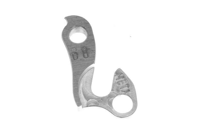 META CNC DERAILLEUR HANGER - Model 68, Material 6061 T651 Aviation Aluminium, CNC Machined, Silver, Da Bomb, Felt, Norco, Orange, Puntera, Sanchez (PILO D188)