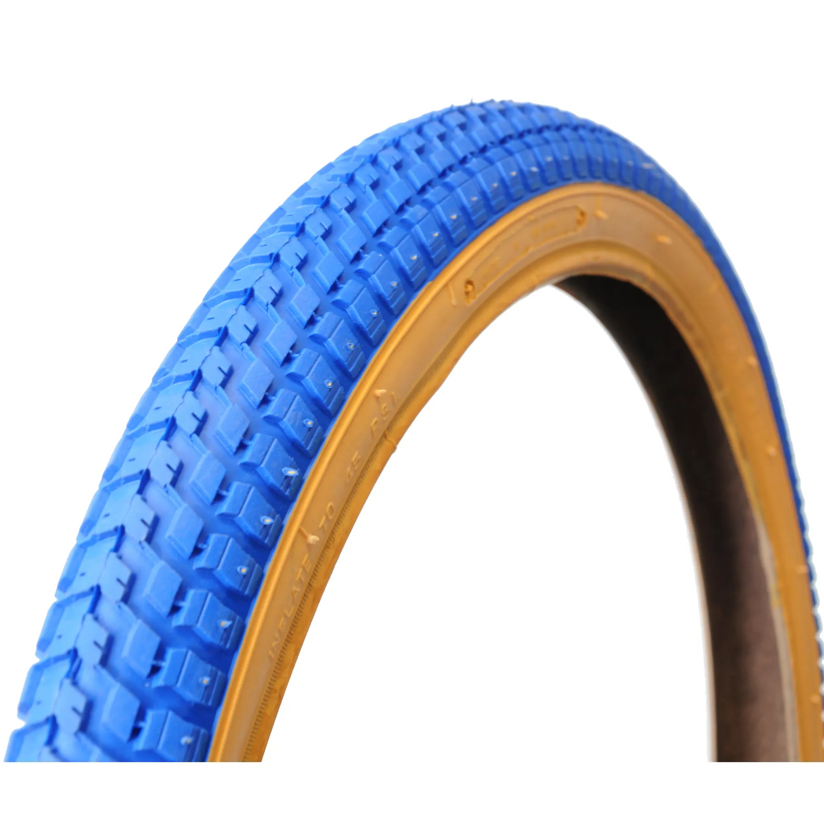 TYRE - BMX 20 x 1.75 BLUE/GUM WALL (Like Snake Belly)