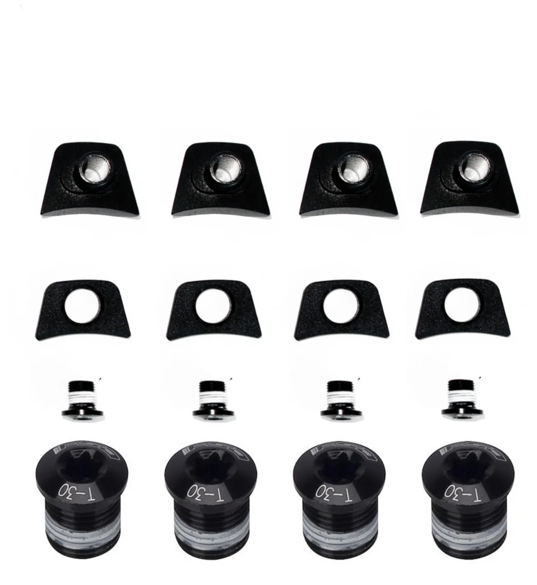"NEW" - SL-K ROAD ABS BB386EVO CHAINRING BOLT KIT & TAB COVER BLK.E0084+E0575+ML021