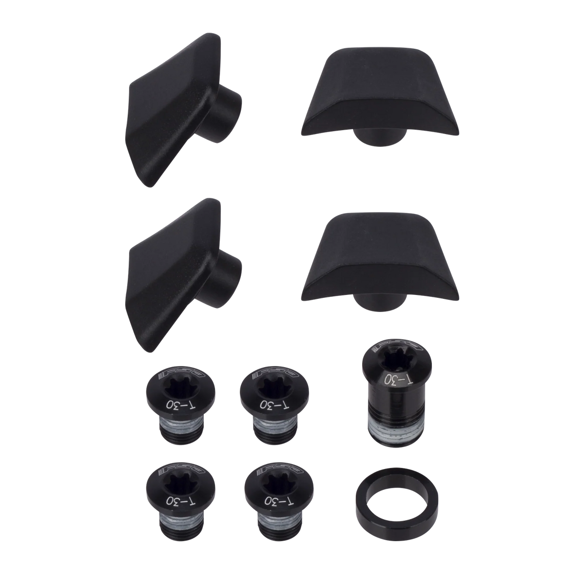 "NEW" - SL-K ROAD ABS BB386EVO CHAINRING BOLT KIT &TAB COVER BLK.E0084+ML021