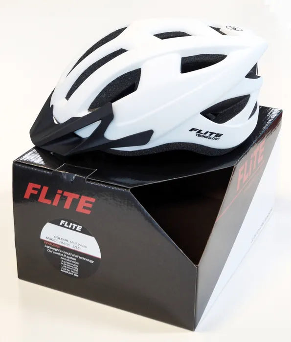 Helmet, FLITE, Inmould, Recreational Range, MATT BLACK, 54-56cm Small, AS/NZS Standard