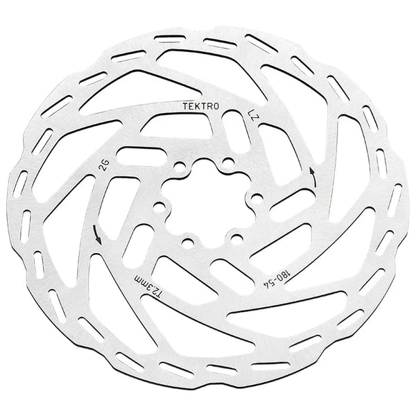 DISC ROTOR - Tektro, 203mm, T:2.3mm, stainless, w/T25 torque 6 s - Use only with 2.3mm calipers