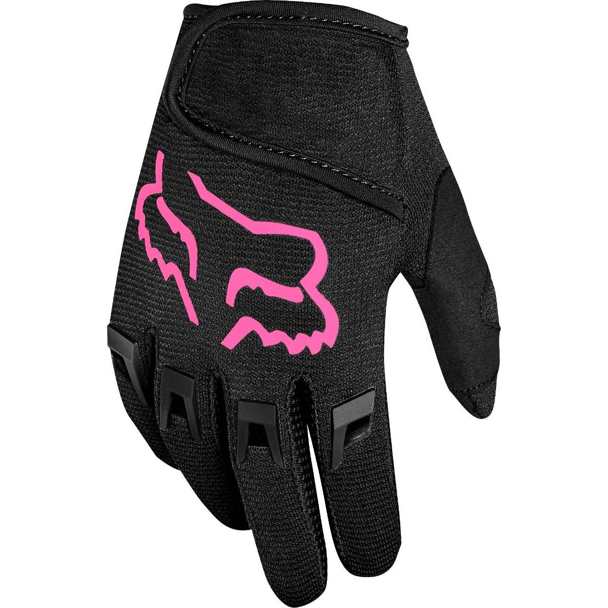 FOX Dirtpaw Full Finger Kids Gloves Black/Pink