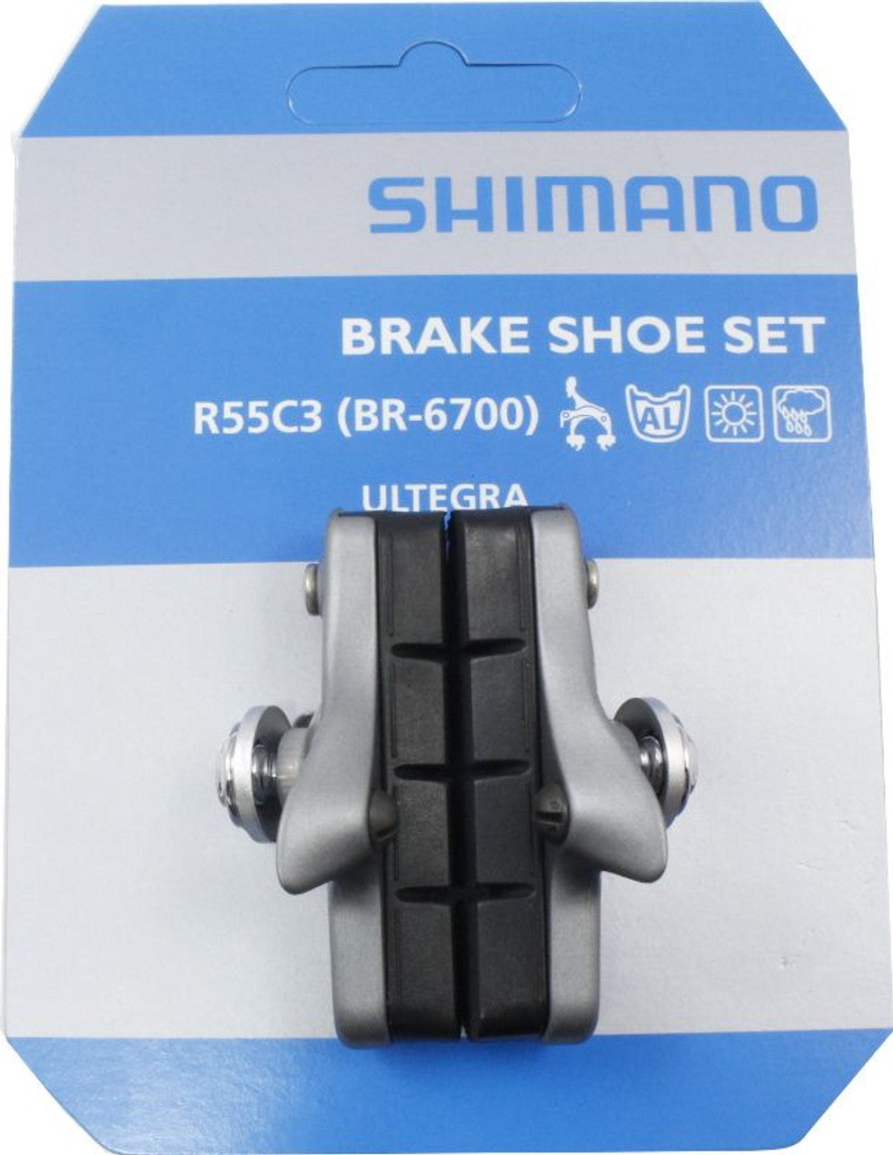 Shimano Ultegra BR-6700 R55C3 Brake Shoe Set Silver/Black