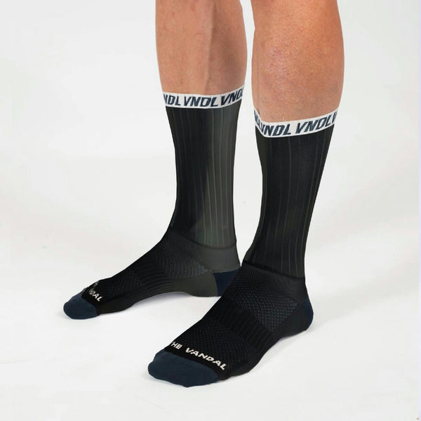 THE VANDAL AERO SOCK LOGO BLACK 36-42