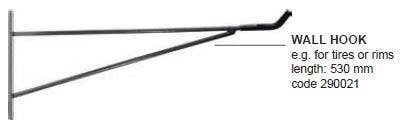 CYCLUS WALL HOOK, E.G. FOR TIRES OR RIMS