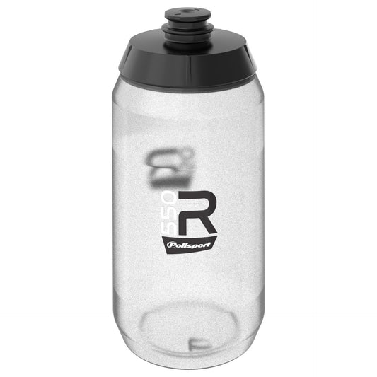 WATER BOTTLE, SENSATIONAL - wide mouth - easy squeeze - high flow - lightweight  CLEAR  550ml  Professional type - Quality Polisport product