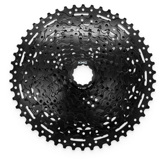 CASSETTE - 10 Speed, 11-50T, ED Black,  Quality KMC product,  Made In Taiwan (Hardened Steel)