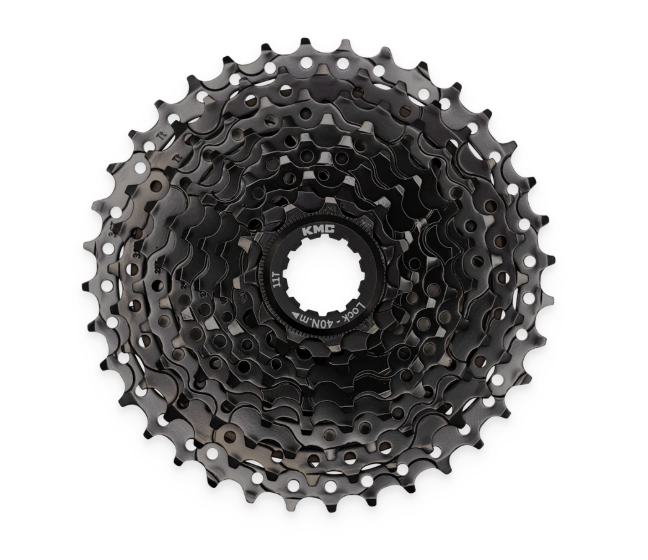 CASSETTE - 9 Speed, 11-32T, ED Black,  Quality KMC product,  Made In Taiwan