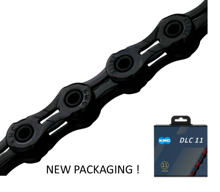 CHAIN - 11 Speed - KMC DLC11 - 118L - BLACK - DLC Diamond Hard - X-Superlight - w/Connect Link