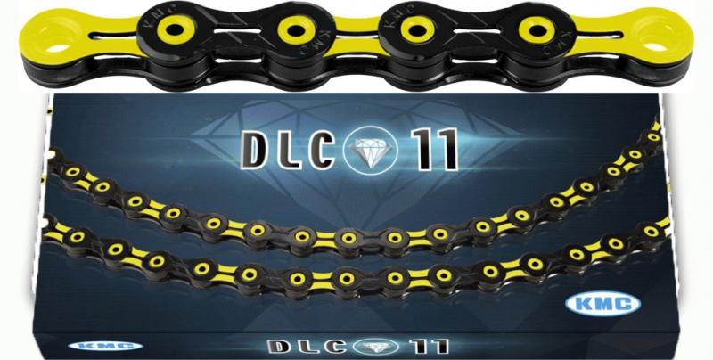 CHAIN - 11 Speed - KMC DLC11 - 116L - YELLOW/BLACK - DLC Diamond Hard - X-Superlight - w/Connect Link