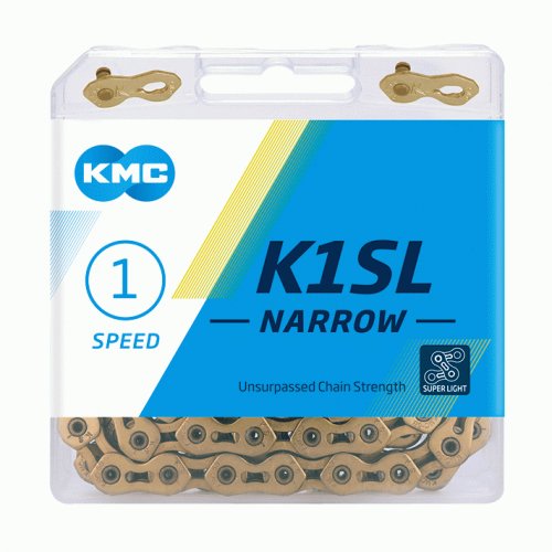 CHAIN - Single Speed - KMC K1SL - 112L - Ti-N GOLD - w/Connect Link