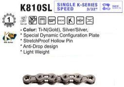 CHAIN - Single Speed - KMC K1SL - 112L - SILVER - w/Connect Link