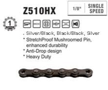 CHAIN - Single Speed - KMC Z1 - 112L - BLACK - w/Connect Link