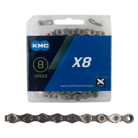 CHAIN - 6-8 Speed - KMC X8.93 - 116L - SILVER/GREY - w/Connect Link