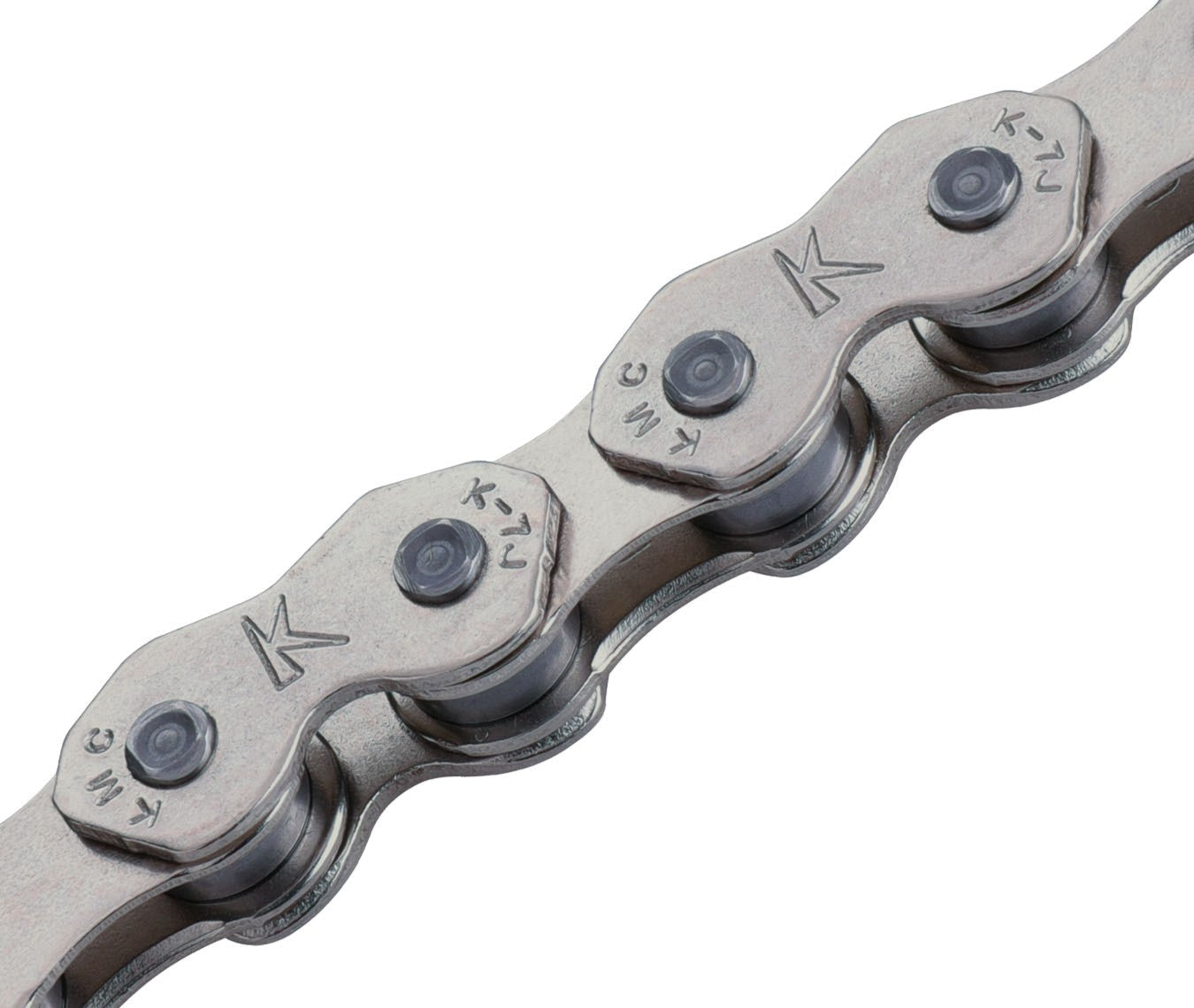 CHAIN - Single Speed - KMC K1 - 112L - SILVER - w/Connect Link, 1/2" x 1/8" x 112L