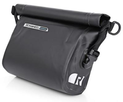 SAHOO Handle bar bag, compact, L27,H21.5,W9cm waterproof w/removable shoulder carry strap.velcro attach