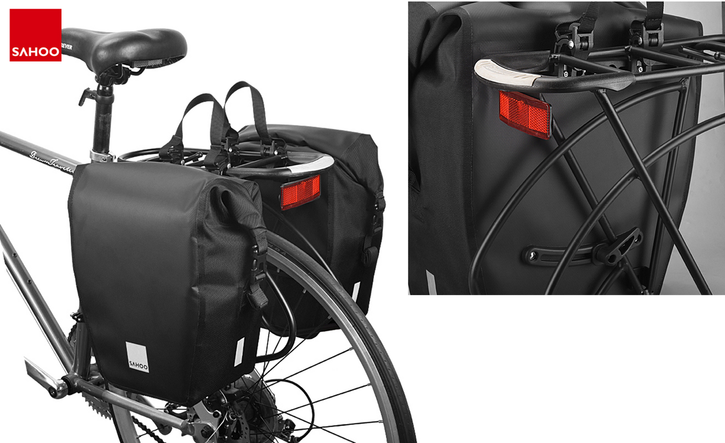 PANNIER BAGS -  Sahoo, 20L. 40 x 32.8 x 16.5cm. Sold as pair - Waterproof Design