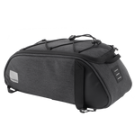 SAHOO  Rack Top Bag, 7L, Main pocket, 2 side zippered pockets,  L39/W15/H17cm ,velcro attach, Black, 600D Nylon
