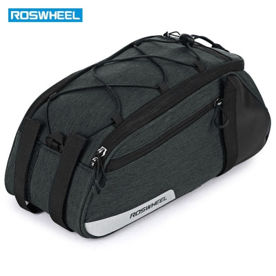 SAHOO  Rack Top Bag, 8L, Main pocket, 2 side zippered pockets, L39/W15/H17cm ,velcro attach, Black, 600D Nylon