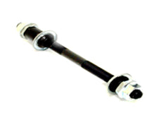 AXLE - Rear, 3/8" x 26T x 180mm, Cr-Mo, With Cone & Nut