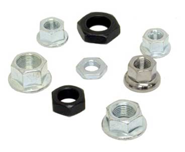 AXLE NUT - Front, 5/16" x 26T, Flanged, Bag of 2