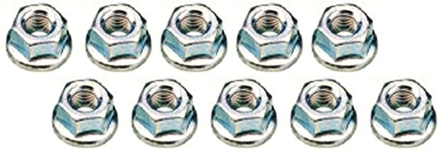 HUB NUT - For 14mm Axle Flange, Bag of 10, Silver