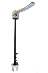 SKEWER  Rear, 185mm, Q/R, Steel, SILVER. Not Suitable for disc bikes.