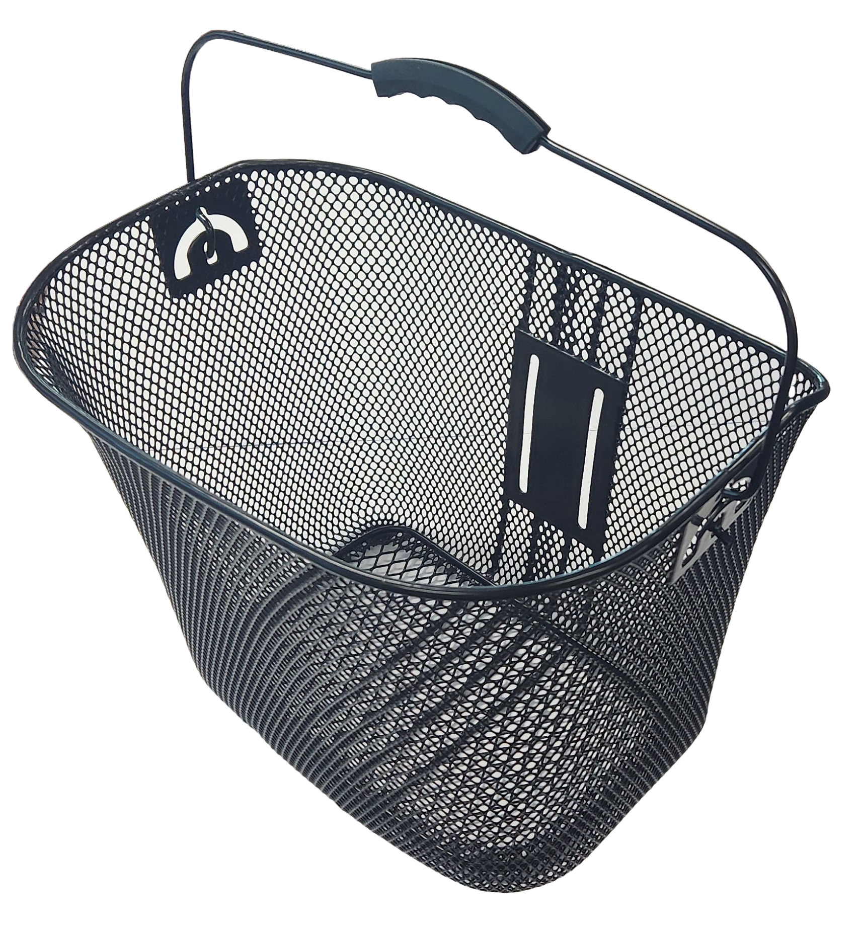 BASKET - Front, Mesh, With Angle Adjustable Bracket, For Light Weight Cargo, suits 25.4mm BB, Black