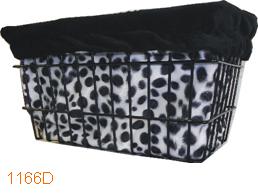 BASKET LINER - Cruiser Candy, Double Sided with Draw String, L:33 x W:23 x H:31cm WHITE Dalmation Design (special pricing, we are making room to expand our ranges)