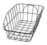 BASKET - Rear, Fixed Wire, With Fittings, Black, 465mm x 330mm x 210/110mm