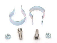 CLAMP SET - For Mounting Bidon Cage to Down Tube, 30mm Diameter, Steel (Bidon cage NOT included)