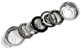 BOTTOM BRACKET SET - For Standard One Piece Crank, Waterproof, SILVER (Cup O.D -53.6 - I.D-46)