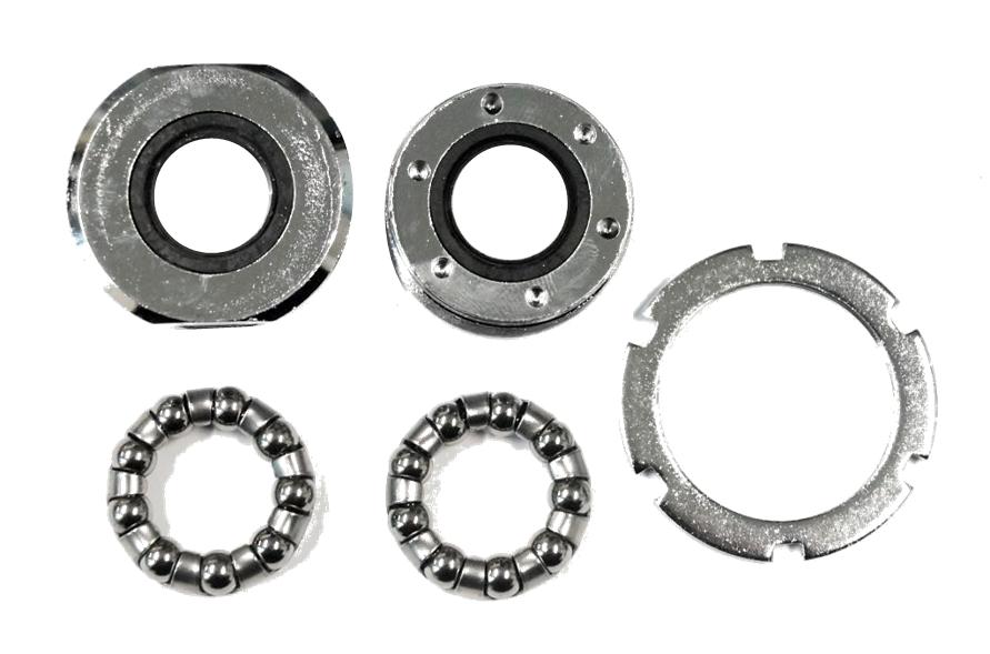 BOTTOM BRACKET SET - For Racer/MTB, Waterproof, Pin Type, SILVER