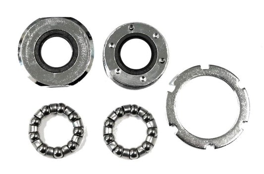 BOTTOM BRACKET SET - For Racer/MTB, Waterproof, Pin Type, SILVER