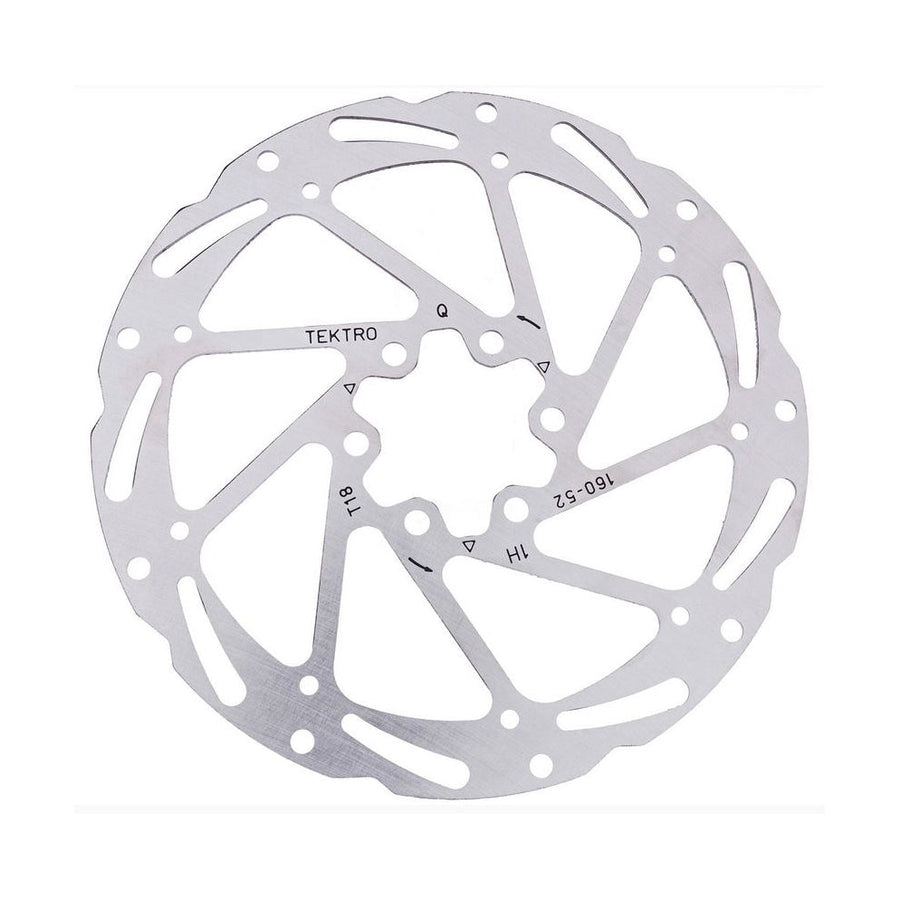 DISC ROTOR - Tektro, 160mm, 6  , T:1.8mm, stainless, w/T25 torque 6  s. Excellent Heat Tolerance & Dispersion