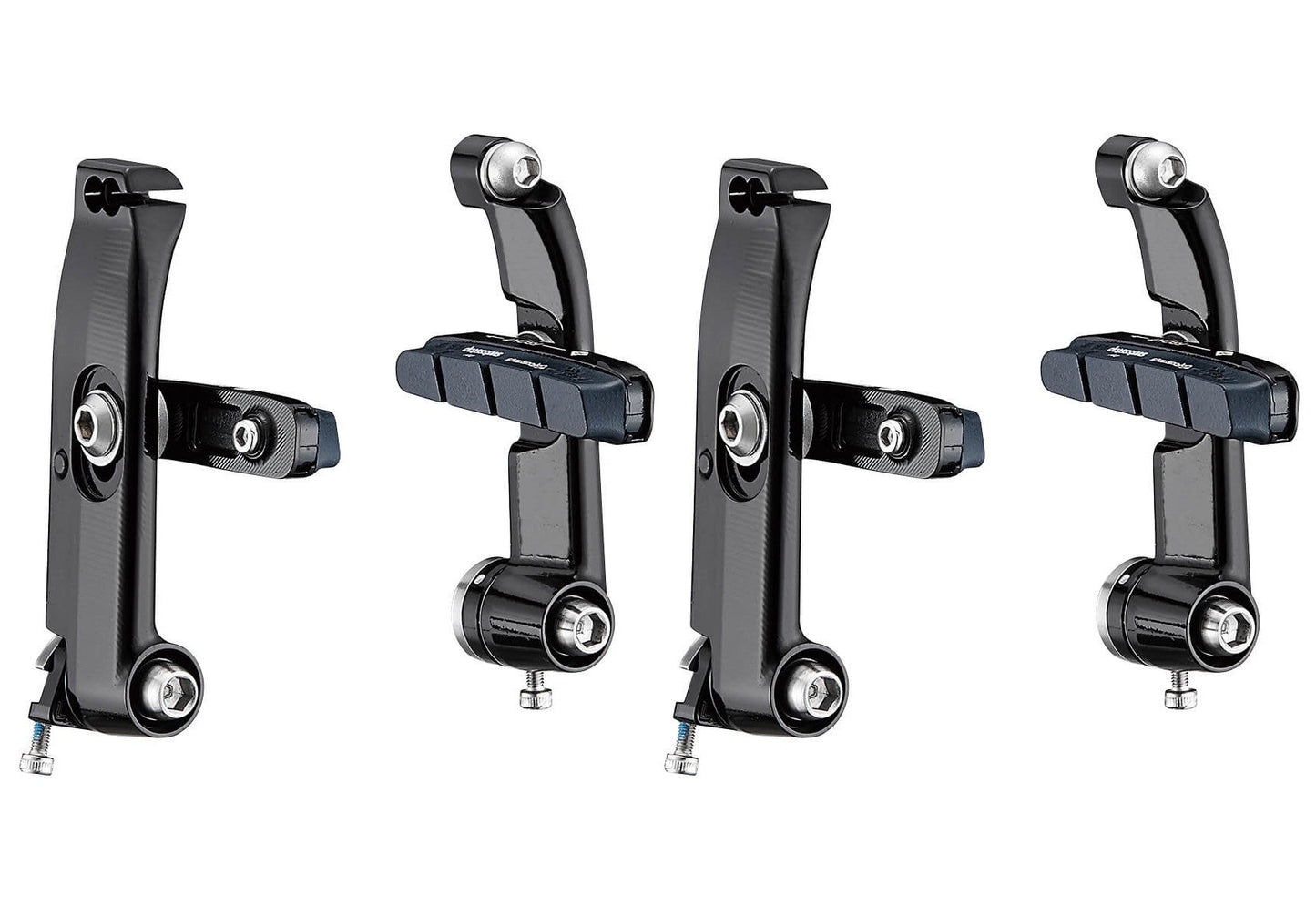 Brake Set - for Giant Propel, "Fourier" logo, alloy, black, w/AMISHA brake shoes, Front & Rear