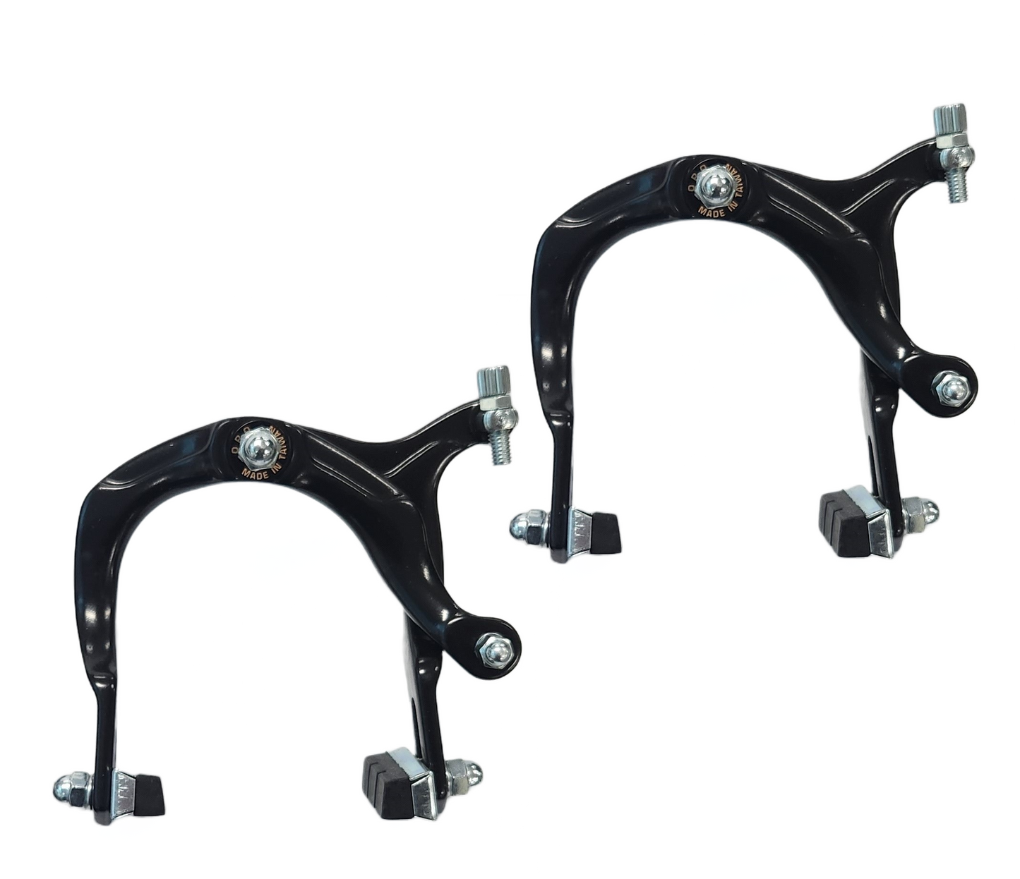 BRAKE - BMX Caliper Brake Set, 73-92mm Reach, Nutted, BLACK (Front & Rear)